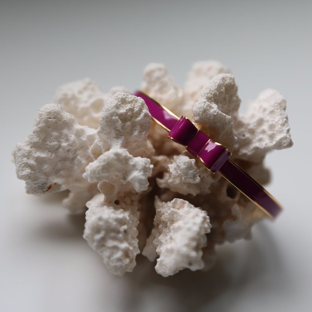 New: Kate Spade Purple Bow Bangle Brac